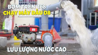 Bơm Nước Lưu Lượng Ống 168 Chạy Dầu Đầu Nổ D8 Cực Khoẻ - Tải Xa Từ 200m | 0899.199.700