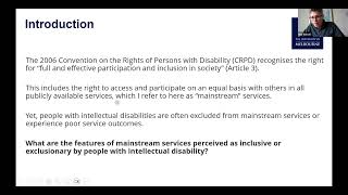 CED Grand Rounds: Making Mainstream Services More Inclusive for People w/ Intellectual Disabilities