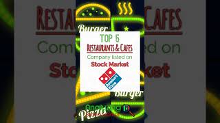 Top 5 Restaurants & Cafes company listed on Stock Market | Nifty 50 | Sensex | NSE | BSE