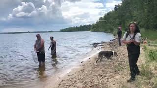 Fishing at Sir Winston Churchill. Lac la Biche