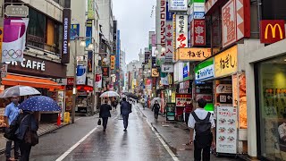 Kichijoji Tokyo|Walk around the station to Inokashira Park on a rainy day【4K】