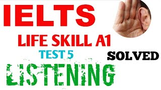 Life Skills A1 Listening with Answers | A1 Listening  | A1 listening test 5