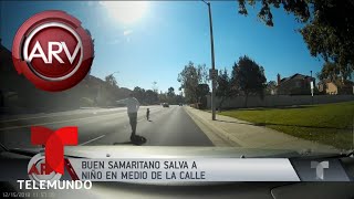 Conductor salva a niño que corría detrás de una pelota | Al Rojo Vivo | Telemundo