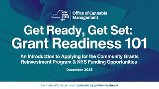 Get Ready, Get Set: Grant Readiness 101 Webinar – Dec. 2025