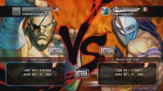 [USF4] GODH8TSCAMPERS (Sagat) vs. JONATHAN5008 (Claw) [Ranked Match]