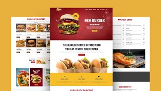 Create a food website using HTML CSS \u0026 JavaScript |  Responsive food website from scratch