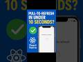Pull-to-Refresh in React Native | No Library Needed 🚀