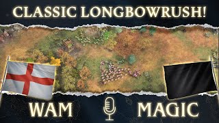 Classic longbow rush! - Wam vs Magic - AoE4 Highlight Games #27