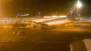 [4K]ANA 272便 B787-8 雨の羽田空港34Rに着陸