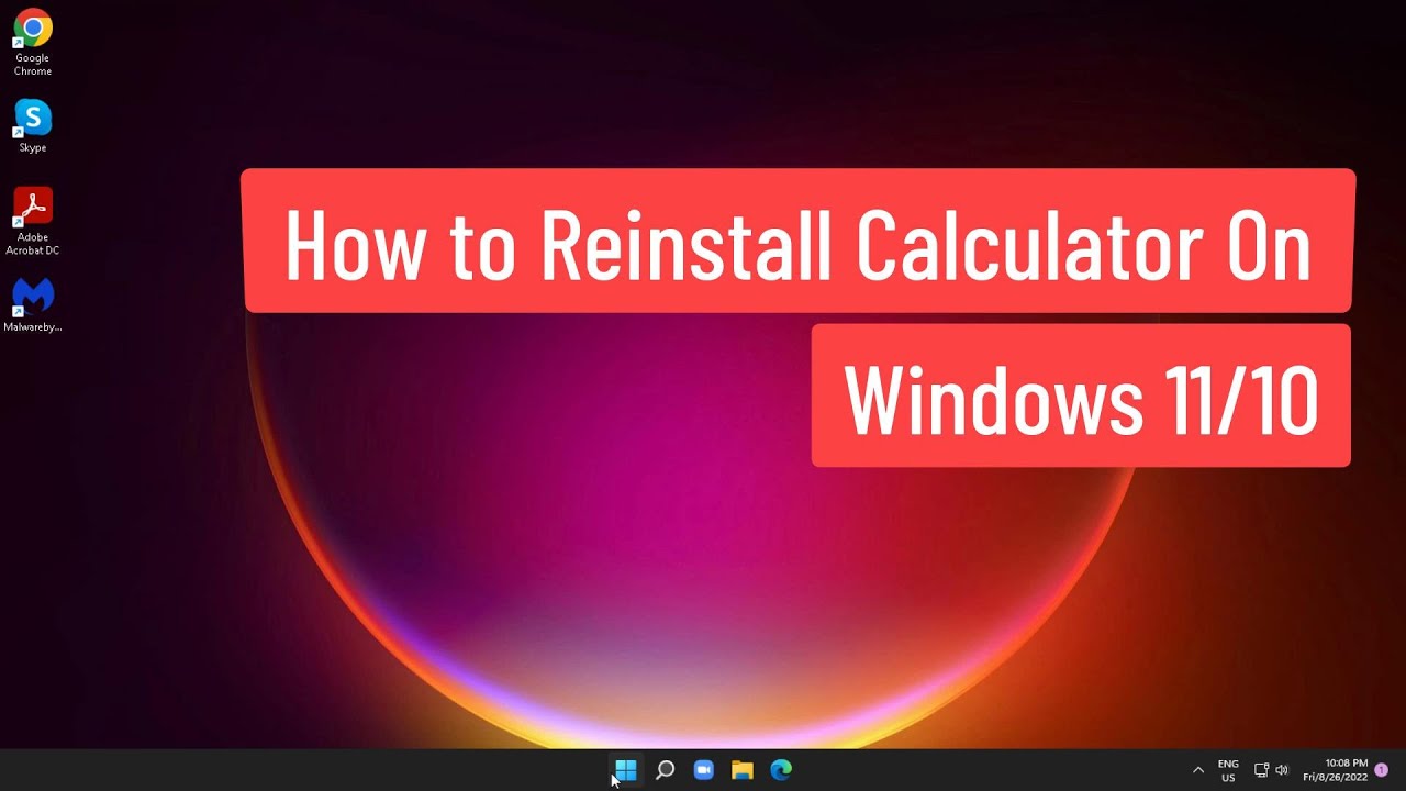 How To Reinstall Calculator Windows 11/10 - YouTube