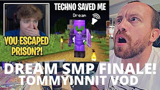 RUN TOMMY! TommyInnit Dream's Escaped Prison... (Dream SMP Finale!) FIRST REACTION!