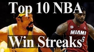 Top 10 NBA Winning Streaks