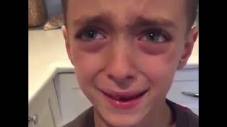 Kid crying about his losing March Madness bracket