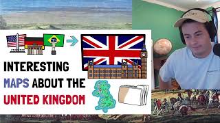 American Reacts Interesting UNITED KINGDOM Maps That Teach Us About The Country