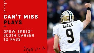 Drew Brees Gets His 500th Career TD Pass!