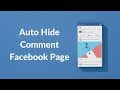 How to Auto Hide Comment on Facebook Page