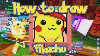 HOW TO DRAW PIKACHU - STARVING ARTIST / ROBLOX
