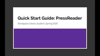 Shortgrass Library System- PressReader
