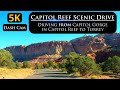 Let's Drive in Capitol Reef National Park from Capitol Gorge to Torrey on Utah 24 in 5K ULTRA HD