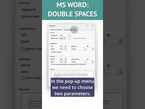 How to DOUBLE SPACE in MS WORD