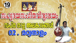 Carnatic music class / lesson : 19   Alankaram .02.Madya thalam