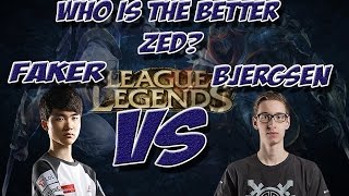 League of Legends - Faker vs Bjergsen,zed best plays montage!!!