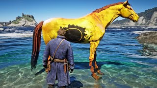 Arthur Found And Tamed The Horse Scorcher On The Edge Of Guarma's Beach | RDR2