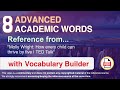 8 Advanced Academic Words Ref from 