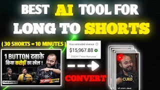 How AI Created my Podcast shorts and i Earned 1500$🤑 with podcast shorts || secret AI Tool 🤫