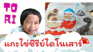 น้องโทะริ | แกะไข่เซอร์ไพรส์ซีรีย์ไดโนเสาร์ KINDER JOY BOY