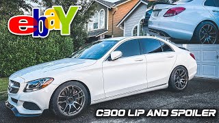 Installing the cheapest Front Lip Spoiler and Trunk Wing on my C300 W205 from Ebay!!!