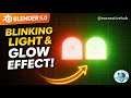 How to Make Blinking Light & Glow Effect in Blender 5.0 | Easy Glare Node Tutorial