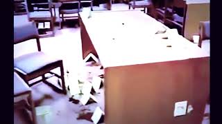 Columbine library crime scene (1999) (Graphic)