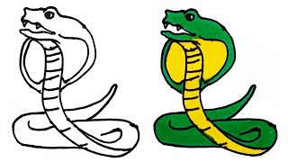 How To Draw Cobra Snake Easy For Kids