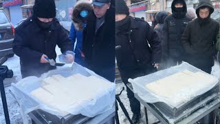 Selling tofu on the street on January 16