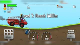 fire truck on country side | best stage | hill climb racing |