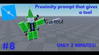 How to MAKE A proximity prompt that GIVES YOU A TOOL [Roblox Studio]