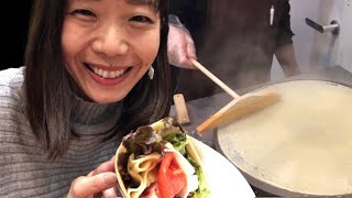 Japanese Savory Crepe (Like a rolled sandwich) #shorts #58