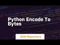 python encode to bytes