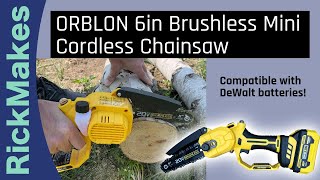 ORBLON 6in Brushless Mini Cordless Chainsaw