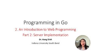 Programming in Go | Web Programming | Part 2