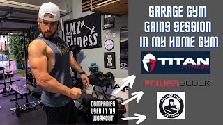 Garage Gym Workout ft. the Powerblock Pro Series Dumbbells, Titan Fitness, and Bells of Steel