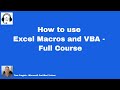 Excel Macros and VBA Tutorial: How to Record, Edit & Save Macros - Complete VBA Course for Beginners
