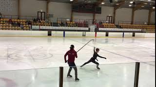 9. Deniss Vasiljevs \u0026 his coach Stéphane Lambiel. Open practice in Daugavpils 11.05.2018.