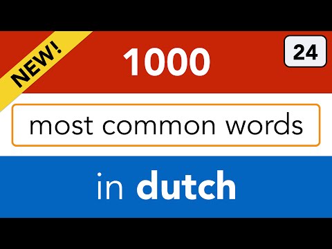 Learn Dutch Online: 1000 Most Common Words In Dutch - YouTube