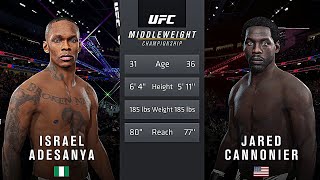 Israel Adesanya Vs. Jared Cannonier : UFC 4 Gameplay (Legendary Difficulty) (AI Vs AI) (PS5)