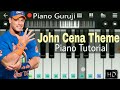 WWE John Cena Theme Song Piano Tutorial/Lesson | Slow Version | Easy Mobile Perfect Piano Notes