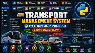 ππ Transport management system using python ll Oop concepts based project ll mini python projects