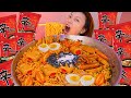 MUKBANG + ASMR 10 BUNGKUS MIE RAMEN ADA ODENG , SPICY FISH BALL , CHEESY 🥵🤤