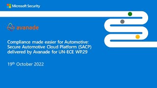 Microsoft and Avanade webinar: Compliance made easier for Automotive